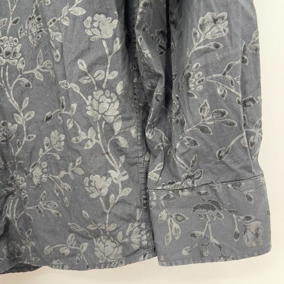Tallia Men’s Black Floral Button Down Shirt Long Sleeve Size M Neck 15.5 - Picture 4 of 11